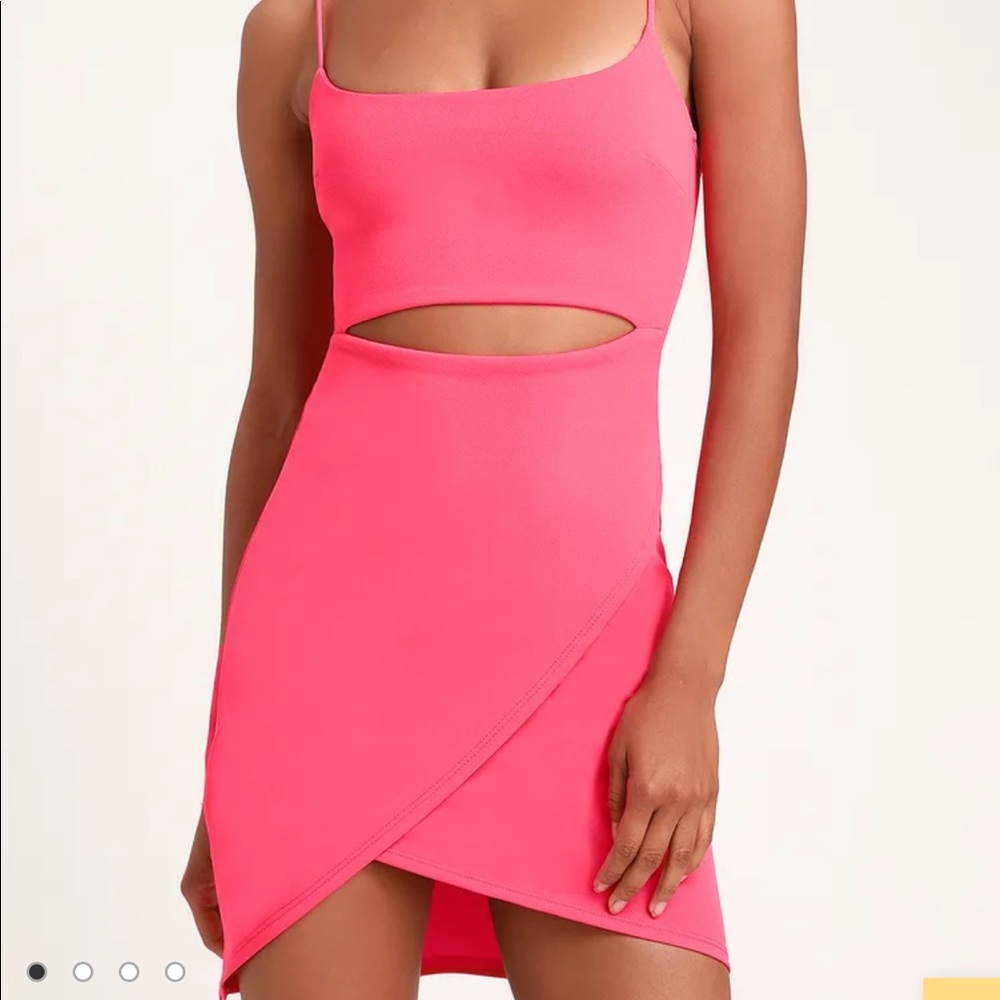 Lulus hot pink mini dress